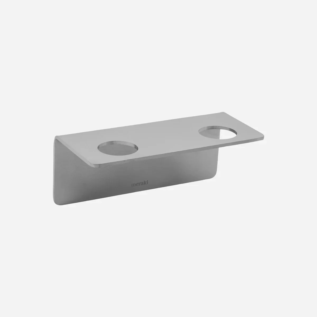 Bottle hanger 2 holes, MK, Brushed silver finish