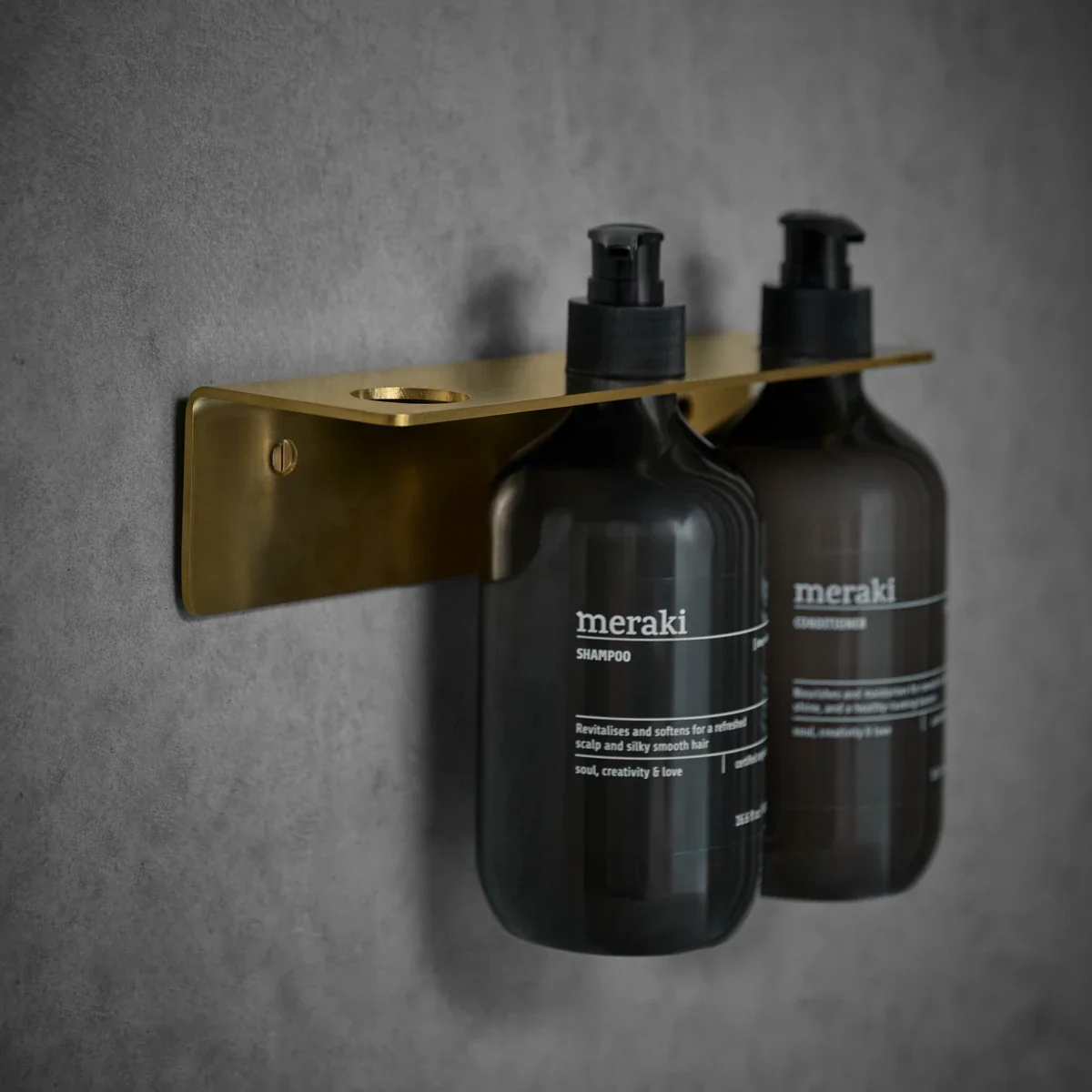 Bottle hanger 3 holes, MK, Brushed brass finish - Image 2