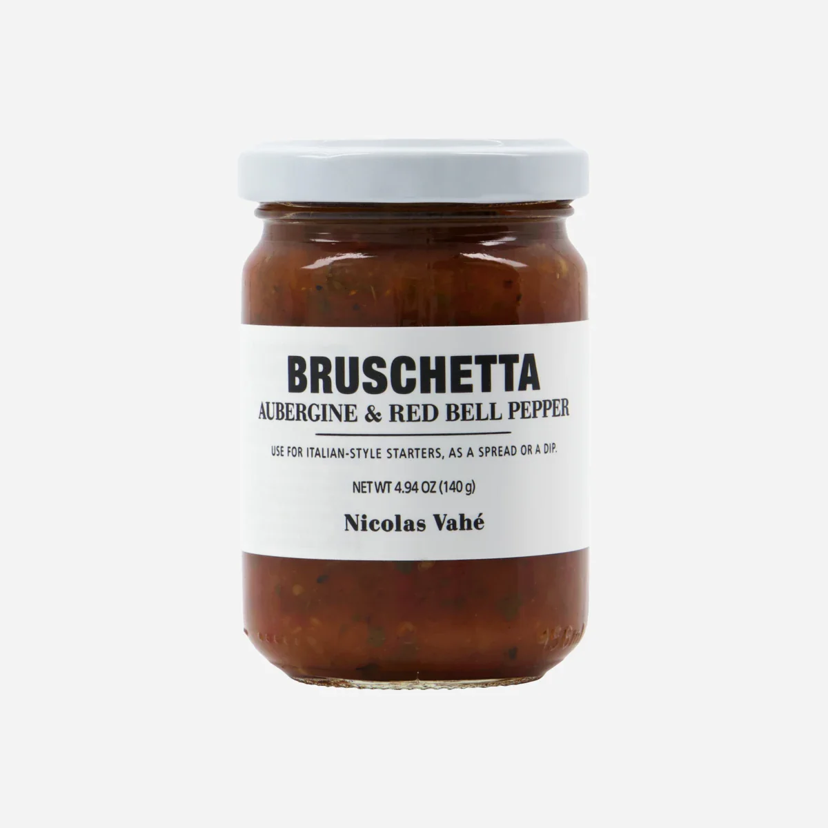 Bruschetta, aubergine & red bell pepper