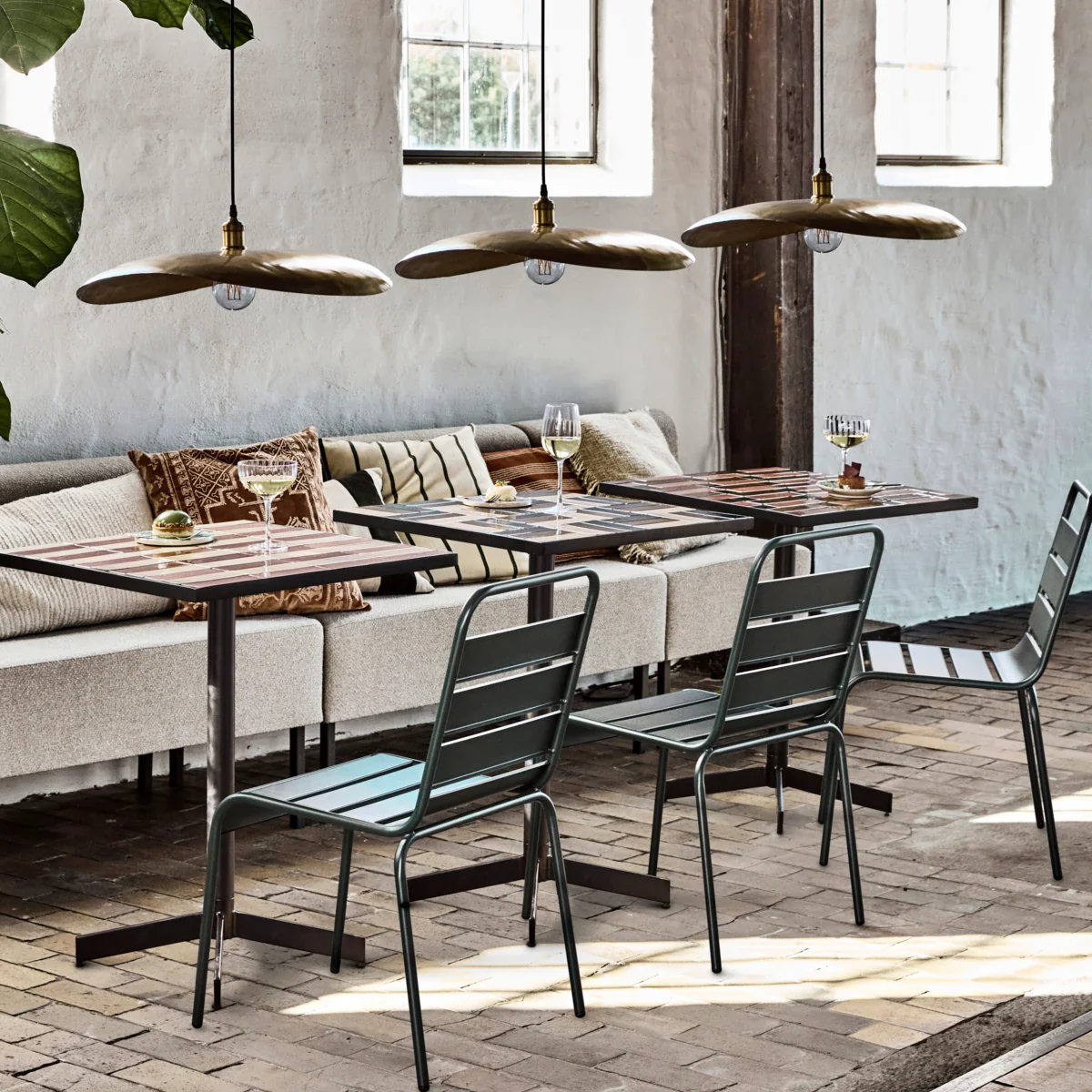 Cafe bord, HDGeometric, Brun;Blå - Image 2