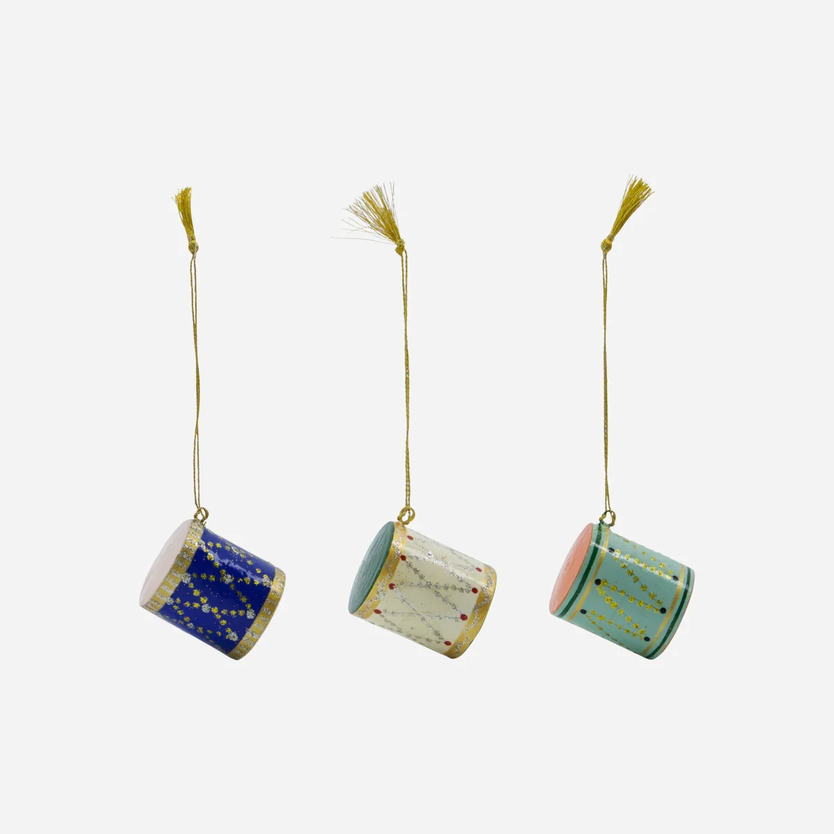 Julepynt, HDDrum, Mørkeblå;Grøn;Beige