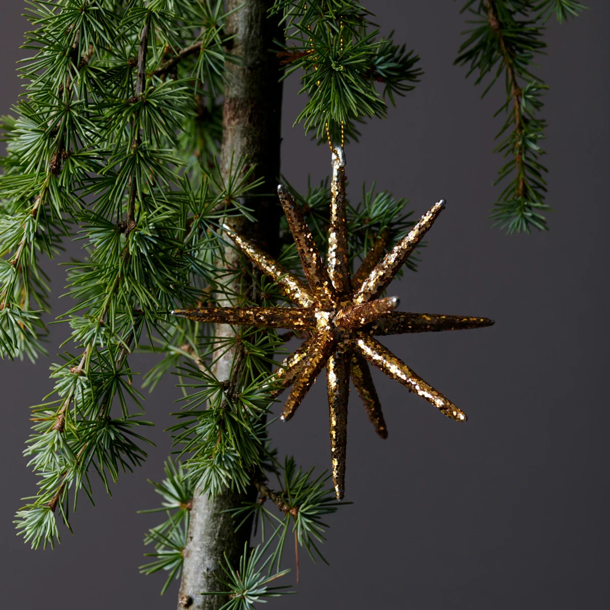 Julepynt, HDSpike, Brun m. glimmer - Image 2