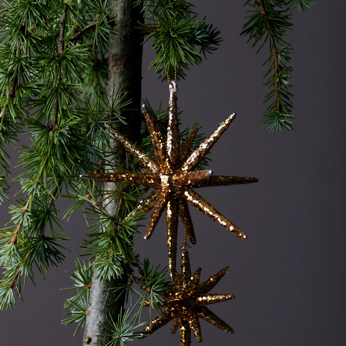 Julepynt, HDSpike, Brun m. glimmer - Image 5