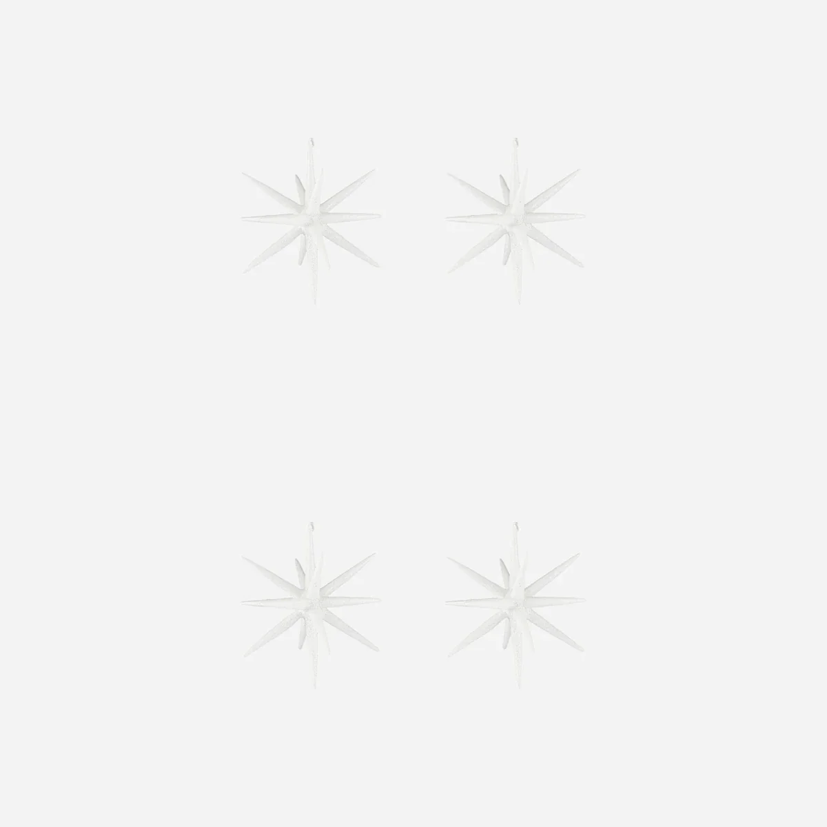 Julepynt, HDSpike, Hvid m. glimmer