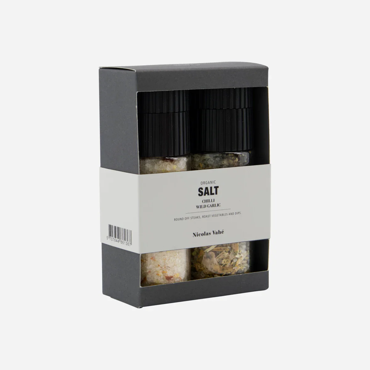 Gaveæske, Nicolas Vahé Organic Chilli salt & Wild garlic