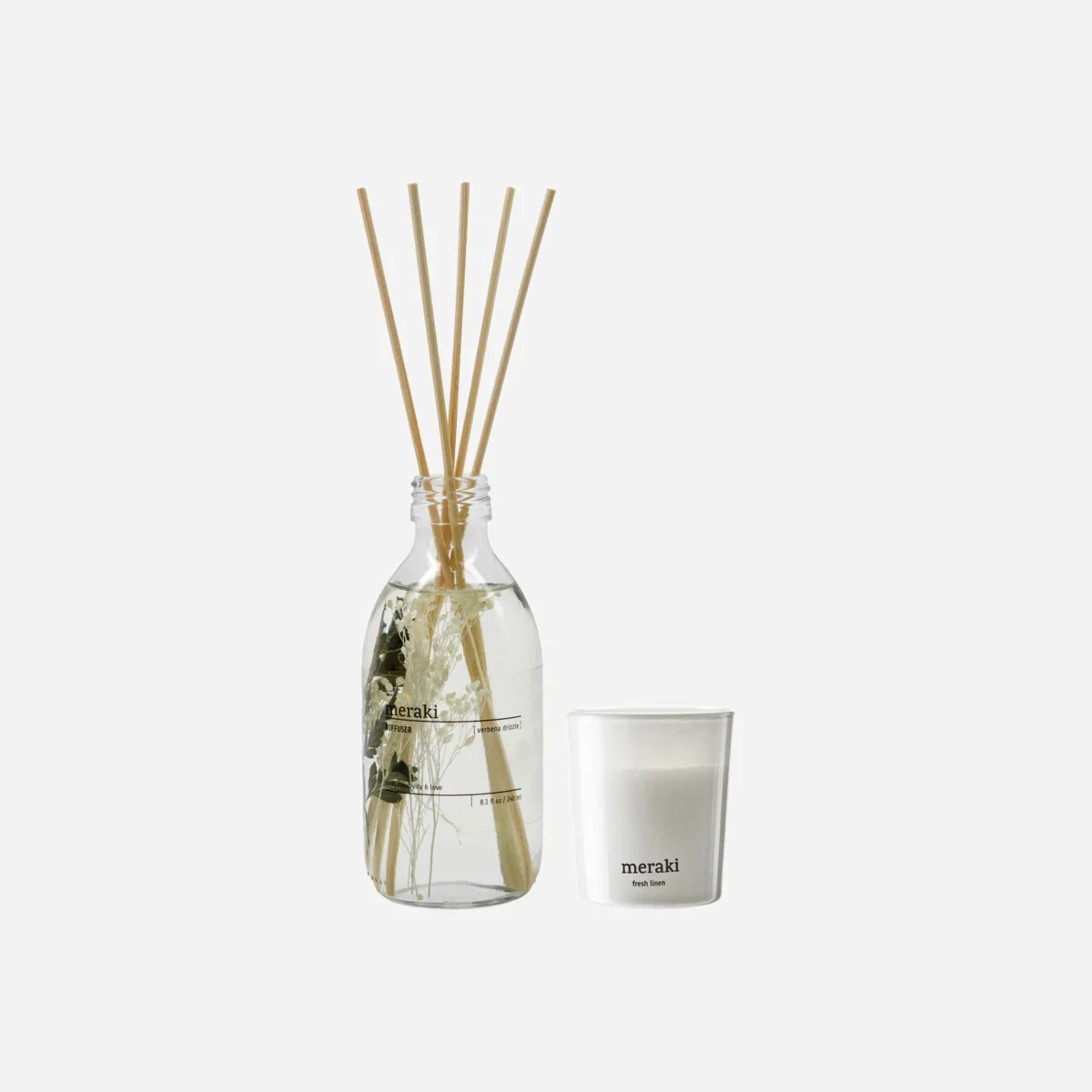 Gift box, Verbena Drizzle Diffuser + Fresh Linen Scented Candle 60 G., 240|60 ml|g - Image 3