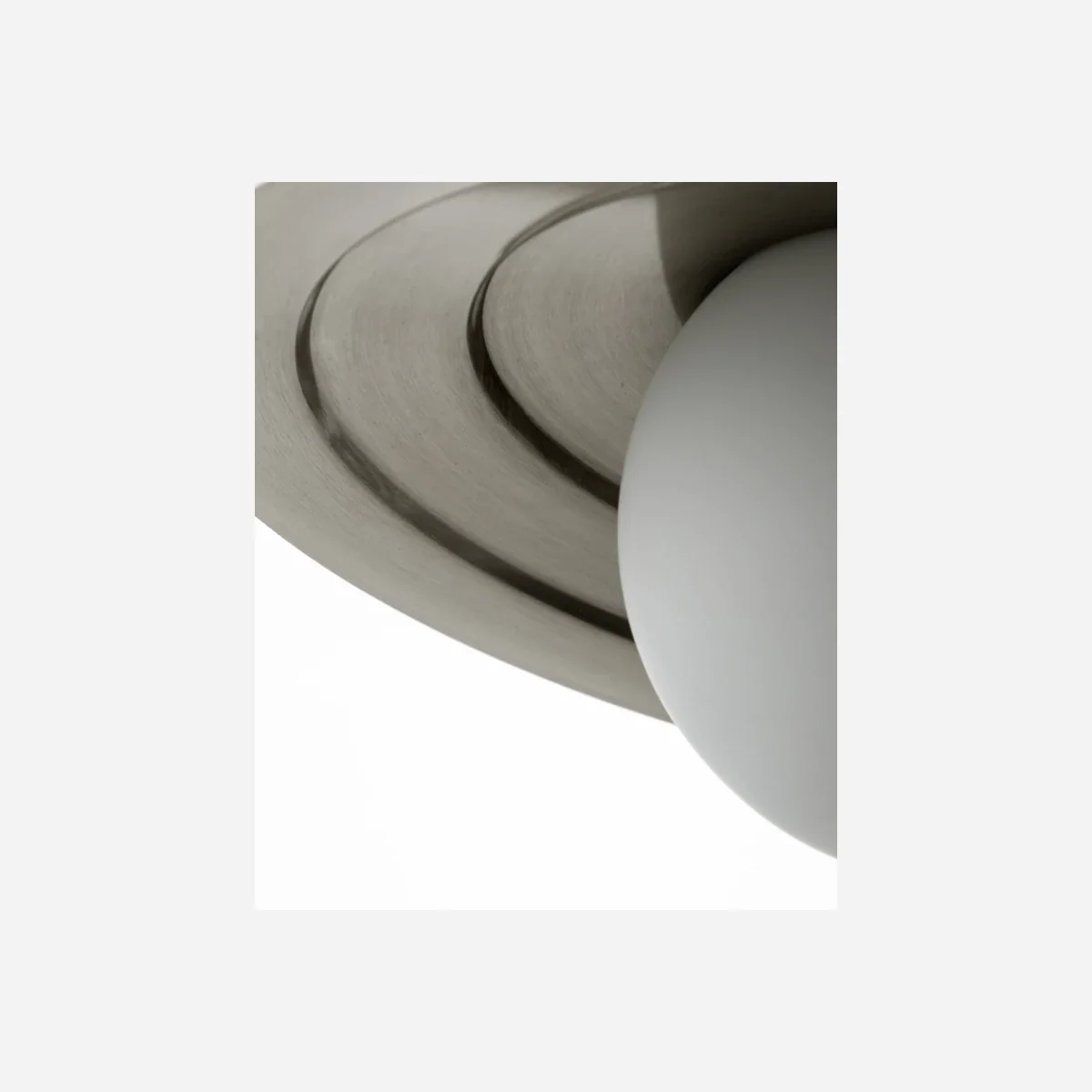 Lampe, HDCoin, Børstet sølvfinish;Mat hvid - Image 4