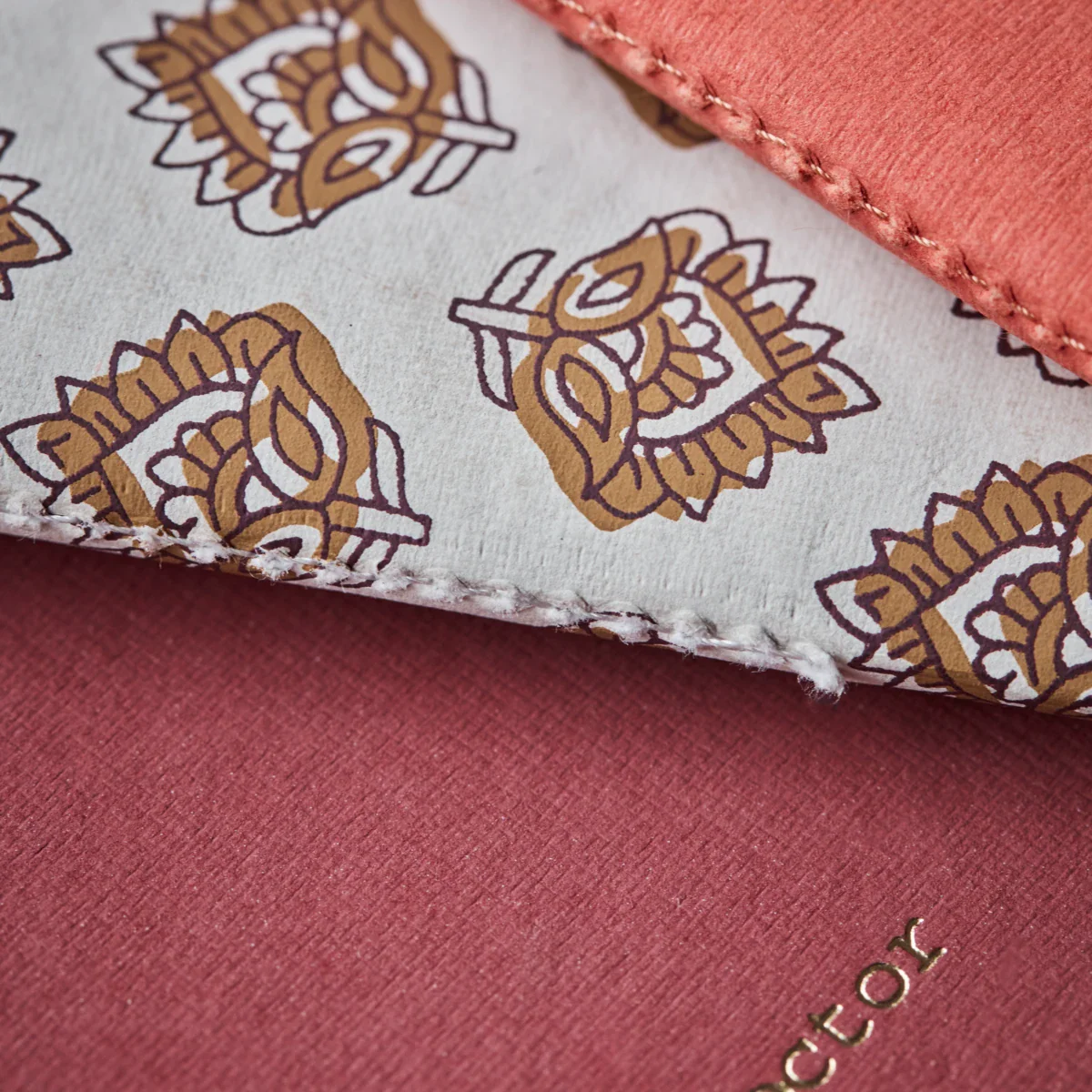 Notesbog, HDWrite, Beige/Burgundy/Orange - Image 3
