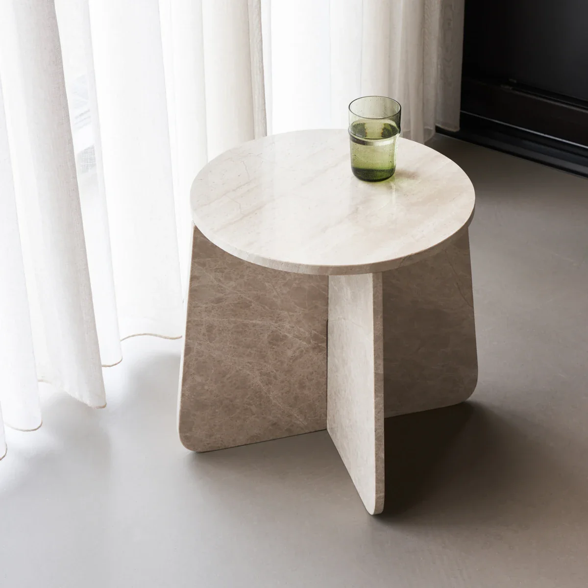 Sidebord, HDMarb, Beige - Image 5
