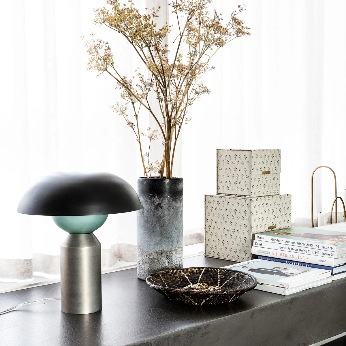 Bordlampe, HDLittle fellow, Sort/Sølv - Image 2